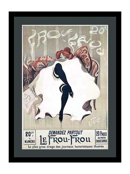 Le Frou Frou Naughty Humor Magazine Poster By Weiluc Lucien Henri Weil 1900