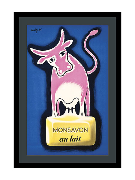 Monsavon Au Lait French Milk Soap Advertising Poster 1949
