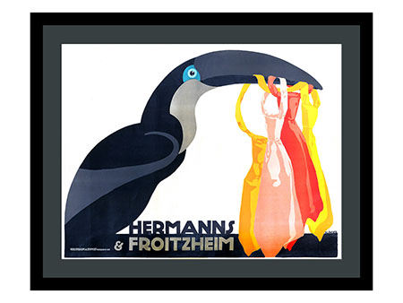 Hermanns And Froitzheim Ties Toucan Bird Advertising Poster By Julius Klinger 1910