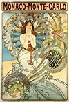 Monaco Monte Carlo By Alphonse Mucha Vintage Art Nouveau Poster 1897