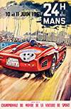 Le Mans 24h Vintage Racing Car Poster 1961 1935
