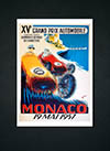 Monaco Grand Prix Vintage Motor Racing Poster 1957 Print