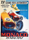 Monaco Grand Prix Vintage Motor Racing Poster 1957