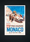 Monaco Grand Prix Vintage Motor Racing Poster 1963 Print