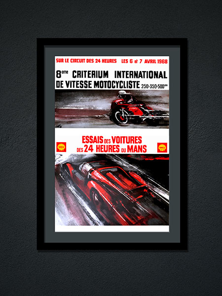 Grand Prix Automobile De Nice 1935 Vintage Motorcycle Racing Poster