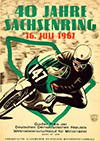 40 Jahre Sachsenring Vintage Motorcycle Racing Poster 1967