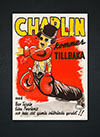 The Champion Charlie Chaplin Vintage Movie Poster Swedish 1944 Print