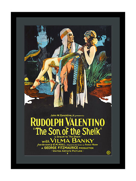 The Son Of The Sheik Starring Rudolph Valention And Vilma Banky Movie Poster 1926