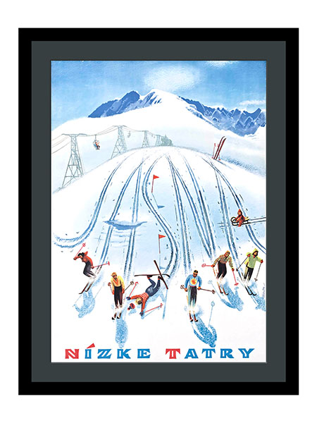Jasna Nizke Tatry Slovak Ski Resort Poster By V Rubasta 1951