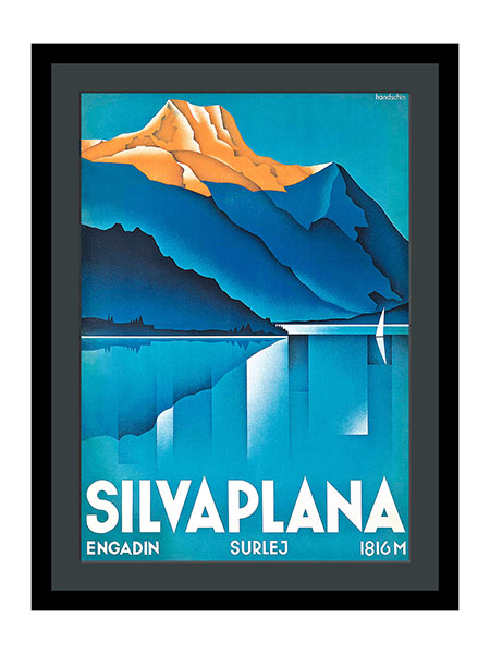 Silvaplana Switzerland Vintage Travel  Poster 1934