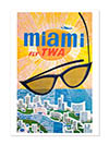 Las Vegas Fly Twa Sunglasses Vintage Travel Poster 1964 Print